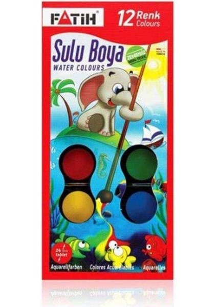Sulu Boya 12'li Sulu Boya + Fırça