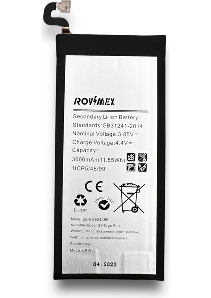 Samsung Galaxy S6 Edge Plus (SM-G928C) Batarya Pil - 3000 mAh