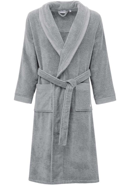 Pure Cotton Erkek Bornoz %100 Organik Pamuk Nakışlı Gri fırsatları
