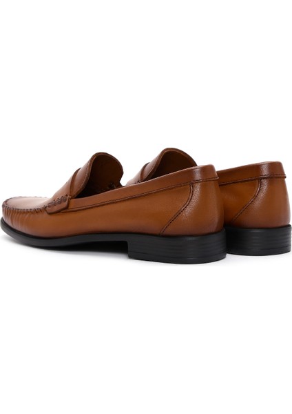 Erkek Taba Deri Casual Loafer