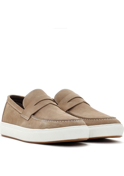 Erkek Kum Nubuk Deri Casual Loafer