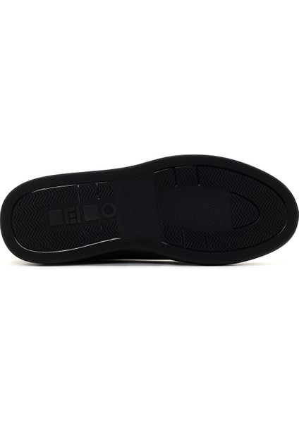 Erkek Haki Bağcıklı Deri Sneaker