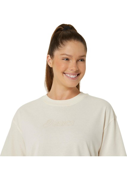 Asics Logo Tee Kadın Wood Crepe Kısa Kollu Tshirt 2032C843-201 indirimleri