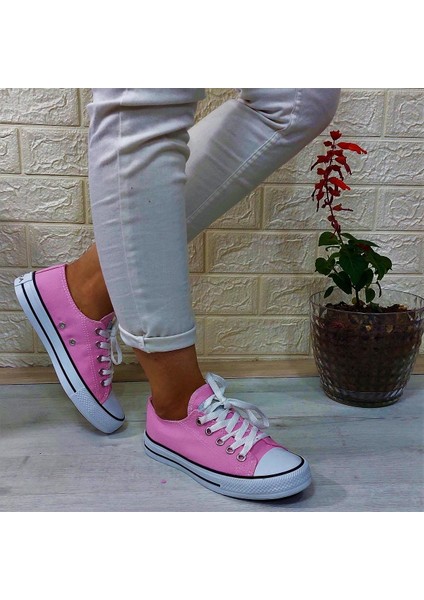 554 Pembe Kısa Unisex Sneaker Keten Spor Ayakkabı