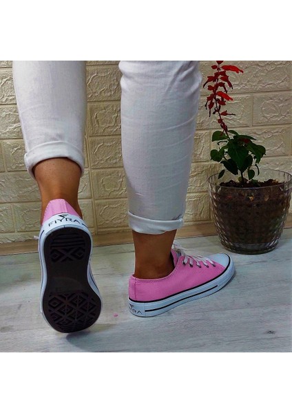 554 Pembe Kısa Unisex Sneaker Keten Spor Ayakkabı