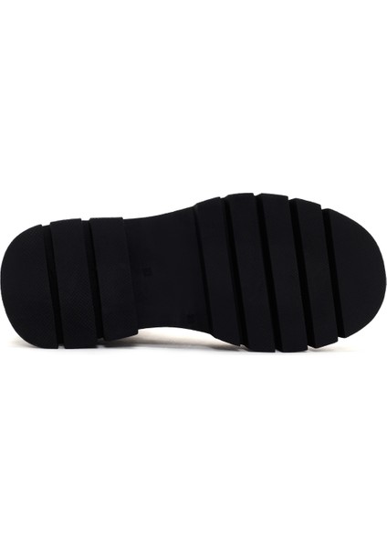 Kadın Siyah Kalın Tabanlı Fermuarlı Postal Bot indirimleri