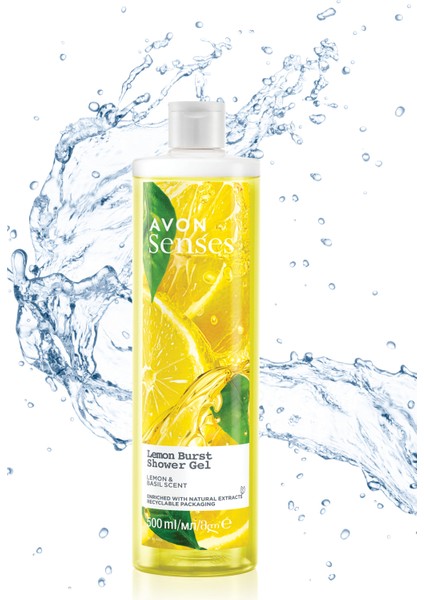 Senses Lemon Burst Limon ve Reyhan Kokulu Duş Jeli 500 Ml.