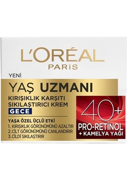 L'Oréal Paris L'oreal Paris 40+ Gece Kremi 50 ml