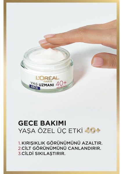 L'Oréal Paris L'oreal Paris 40+ Gece Kremi 50 ml