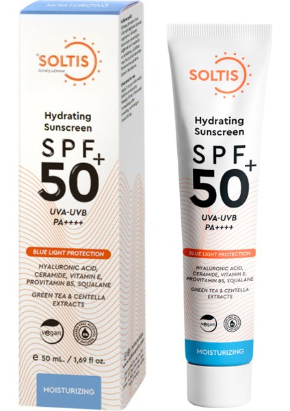 Nemlendirici Ultra Hafif Güneş Koruyucu Krem SPF50+ Pa++++, 50 ml