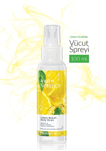 Senses Lemon Burst Limon ve Reyhan Kokulu Vücut Spreyi 100 ml