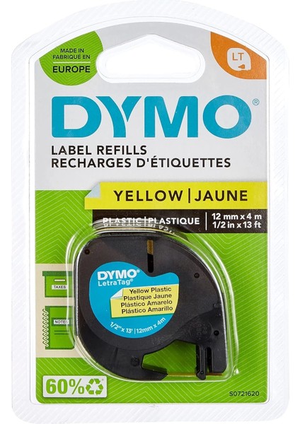 Letratag Şerit Plastik 12 mm * 4 mt Sarı (59423) fiyatları