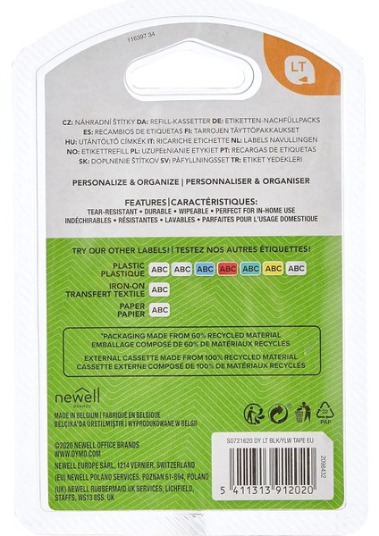 Letratag Şerit Plastik 12 mm * 4 mt Sarı (59423) modelleri