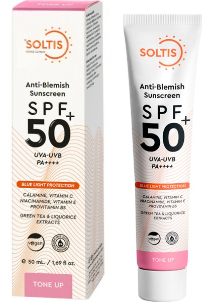 Leke Karşıtı ve Ton Eşitleyici Pembe Güneş Koruyucu Krem SPF50+ Pa++++, 50 ml