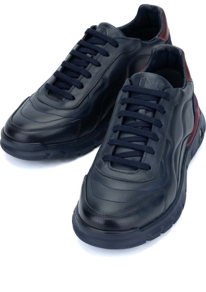 Erkek Hakiki Deri Lacivert Sneakers & Spor Ayakkabı 698 1084-3 Erk Ayk SK23/24 Lacıvert