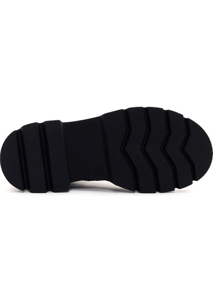 Kadın Siyah Kalın Tabanlı Fermuarlı Postal Bot indirimleri