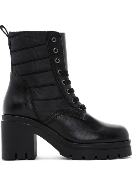 Kadın Siyah Kalın Topuklu Postal Bot