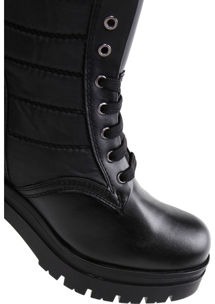 Kadın Siyah Kalın Topuklu Postal Bot fiyatları