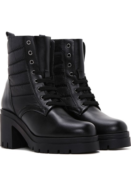 Kadın Siyah Kalın Topuklu Postal Bot indirimleri