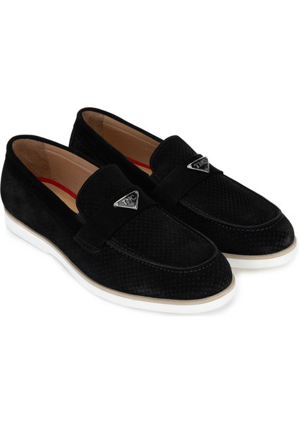 Erkek Hakiki Deri Siyah Süet Loafer Ayakkabı 537 3402 Erk Ayk Y24 Sıyah Suet fırsatları