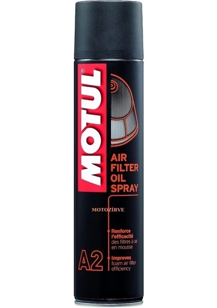 A2 Air Filter Oil Spray -Hava Filtresi Yağlayıcı Sprey 400 ml modelleri