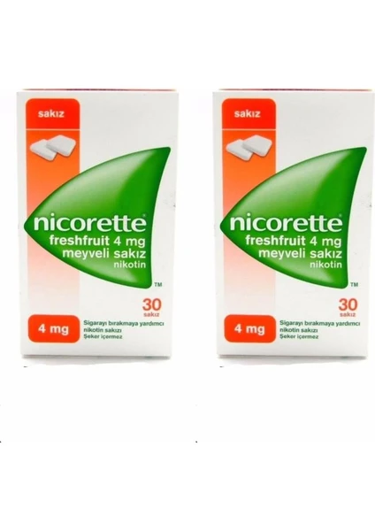 Nicoretde 4mg Freshfruit Meyveli Sakız 30LU 2 Kutu