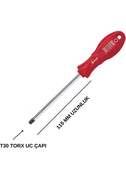 T30 Torx Uçlu Tornavida X-Plus 115 mm fiyatları