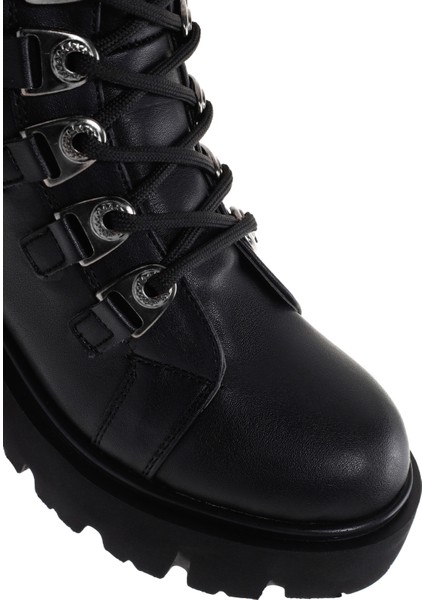 Kadın Siyah Kalın Tabanlı Fermuarlı Postal Bot fiyatları