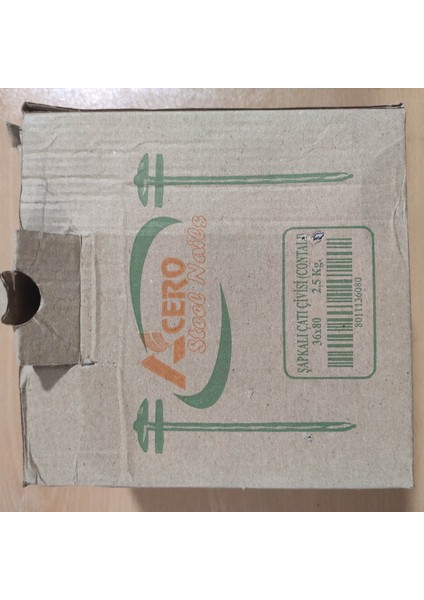 Şapkalı Galvanezli Çatı Çivisi Contalı 36X80MM 2,5 kg Gri Renk fiyatları