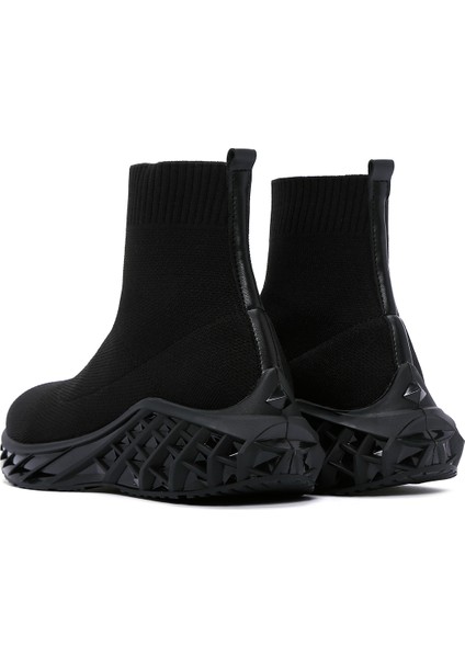 Kadın Siyah Kalın Tabanlı Bot indirimleri