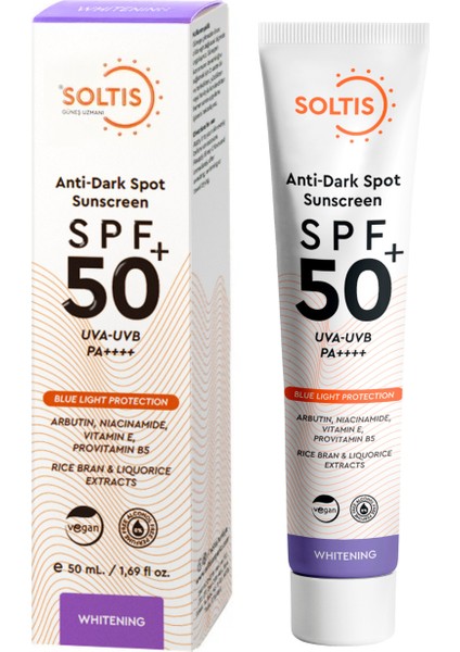 Koyu Leke Karşıtı Ve Yüksek Korumalı Güneş Kremi Spf 50+ Pa++++ , 50 ml