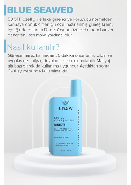 Mavi Deniz Yosunu F Vitamini Güneş Kremi ( Blue Seaweed ) 50 ml fırsatları