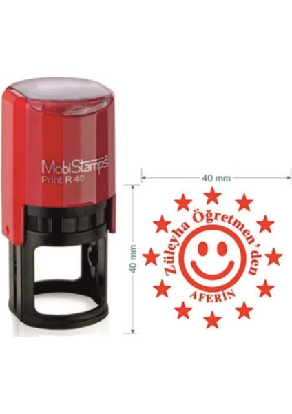 Öğretmen Kaşesi Yuvarlak Yıldızlı Aferin Öğretmen Kaşesi Yuvarlak Isimli