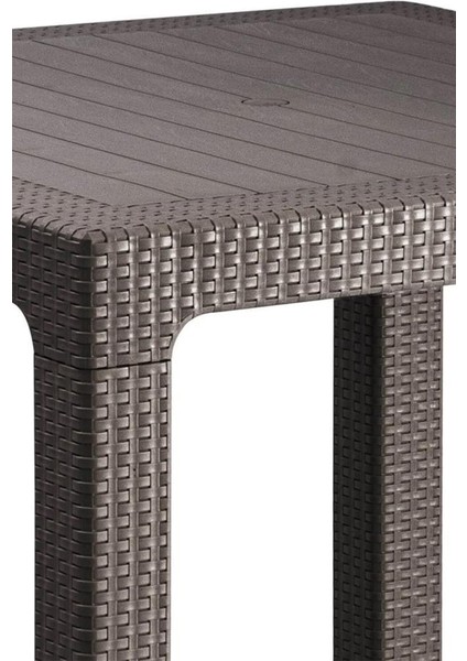Camsız Kahve 90X90 cm Rattan Bahçe Balkon Masası fiyatları