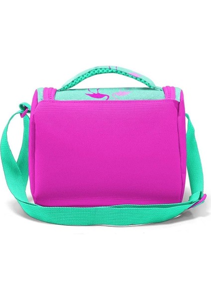 Kids Su Yeşili Neon Pembe Flamingo Desenli Thermo Beslenme Çantası 11804 modelleri