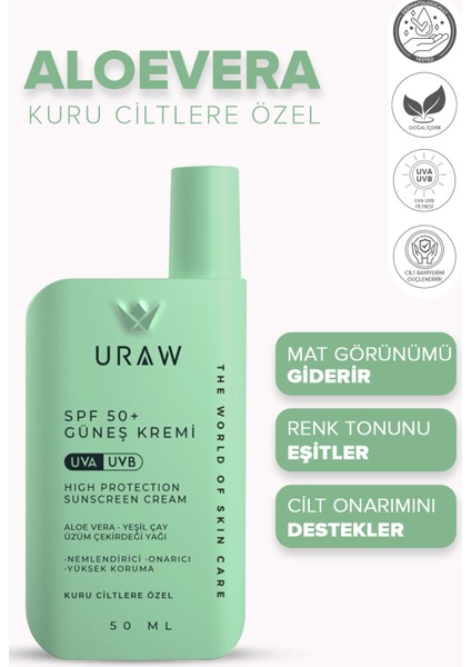 Aloe Vera Güneş Kremi ( Kuru Ciltlere Özel ) 50 ml