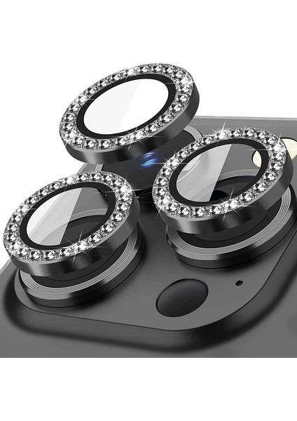 Apple iPhone 15 Pro Uyumlu Kamera Koruyucu Taşlı Cam Lens Mercek Koruyucu fiyatları