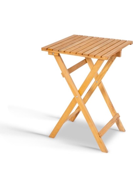 Nar Sokağı Bahçe Takımı Tiny 2+1 Ahşap Bahçe Balkon Bistro Set