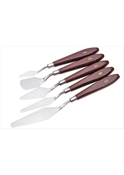 5 Li Metal Spatula Seti Spatul Akrilik Yağlı Boya Hobi Çalışmalar fiyatları