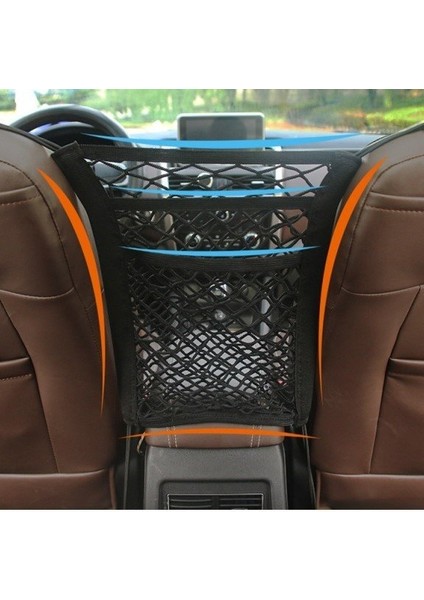 Araç Koltuk Arası Düzenleyici Örgü Organizer Elastik File