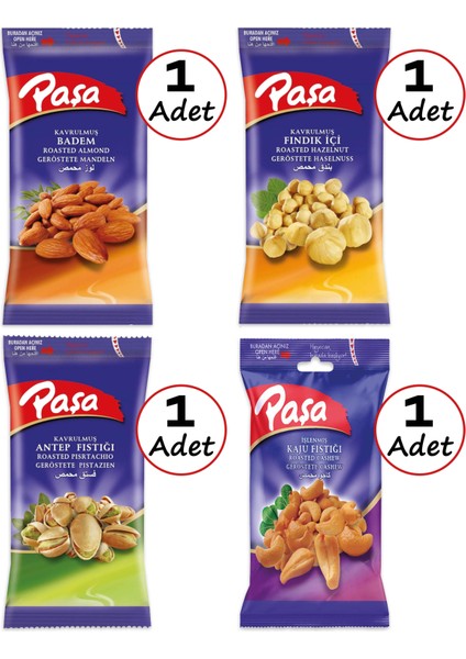 Paşa Kuruyemiş Karışık Kuruyemiş 40 gr x 4 Adet (1. Kalite)