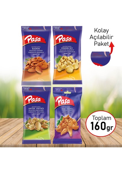 Paşa Kuruyemiş Karışık Kuruyemiş 40 gr x 4 Adet (1. Kalite)