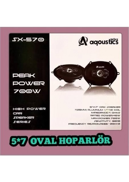 Netex Aqustic Aqoustic SX-570 5x7 Oval Hoparlör