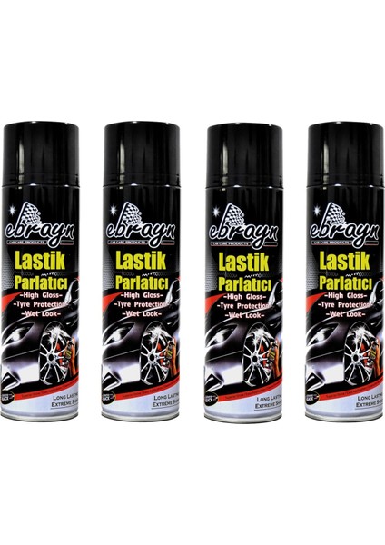 Premium Lastik Parlatıcı Aerosol Sprey 4 Adet 500 ml Kaliteli