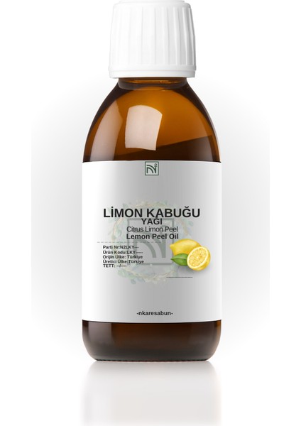 Limon Kabuğu Yağı 20 ml %100 Doğal Katkı ve Koruyucu Içermez Lemon Peel Oil