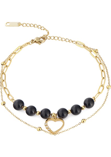 Altın Kaplama Kalpli Bileklik PS3138