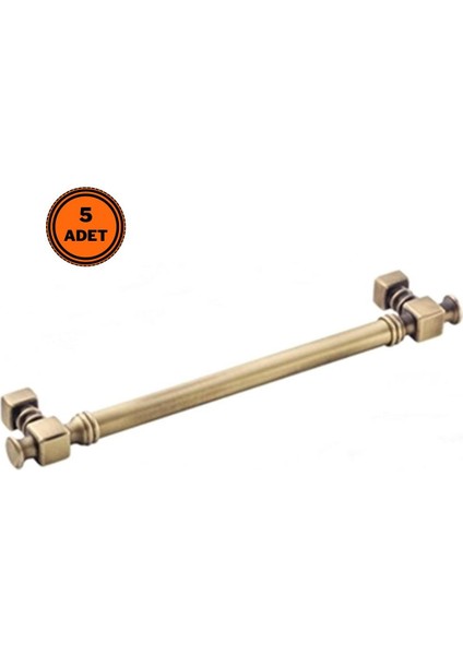 5 Adet Doğanlar Dragon 192 mm Mobilya Kulp Antik Sarı Olifka