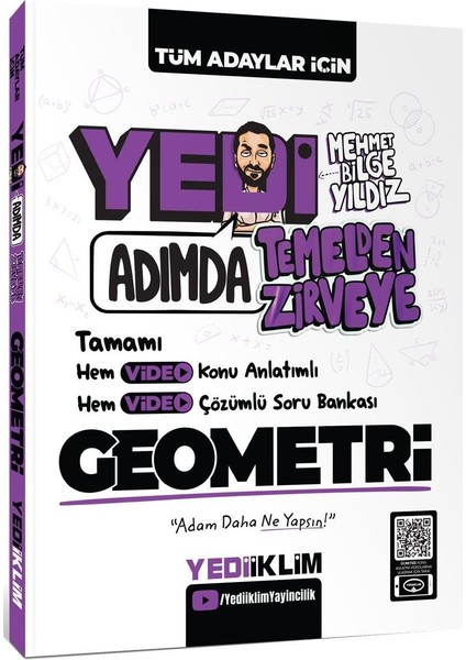 Yediiklim Yayınları Yedi Adımda Temelden Zirveye Geometri Video Konu Anlatımlı Video Çözümlü Soru Bankası