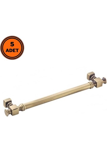 5 Adet Doğanlar Dragon 128 mm Mobilya Kulp Antik Sarı Olifka