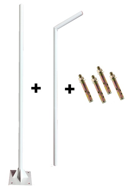 Güneş Enerjili Aydınlatma Lambası 1200W + 3m. Lamba Direği fiyatları